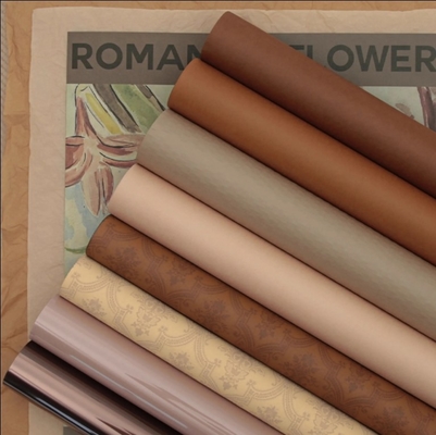 Harga yang bagus 58CM * 58CM Customized Maillard Series Wrapping Paper untuk Florist DIY Bungkus Bunga on line