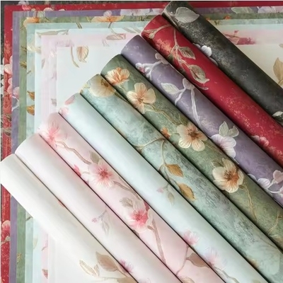 Harga yang bagus Kertas bunganya yang dicetak untuk pencetakan seni retro Cina on line