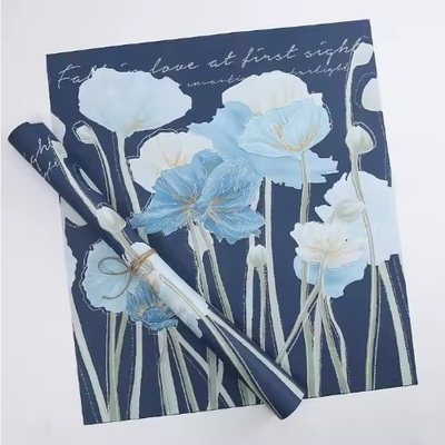 Harga yang bagus Waterproof Custom Floral Wrapping Paper untuk Bouquet Korea Style Mixed Pulp Flower Painting on line