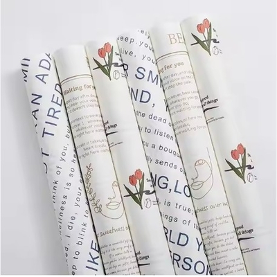 Harga yang bagus Ins Style Tulip Wrapping Paper untuk Buket Bunga 58*58cm 50g Gift Packaging on line