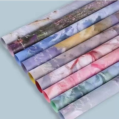 Harga yang bagus 50g Hot Waterproof Designer Wrapping Paper for Flowers Green Floral Flower Painting (Kertas bungkus desainer tahan air untuk bunga) on line