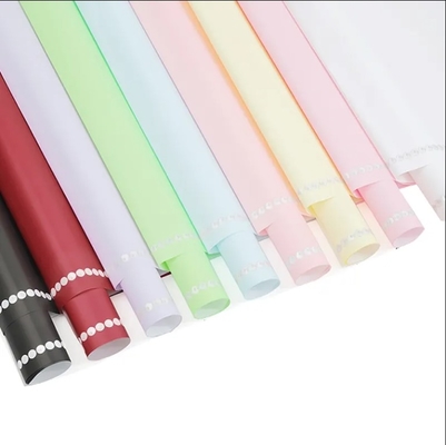 Harga yang bagus Pearl Pattern Waterproof Kertas Korea Ouya Kertas Bungkus Bunga Segar DIY Bahan Bunga Buket Bungkus Kertas on line