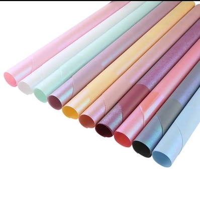 Harga yang bagus Roll kertas bungkus bunga berwarna khusus untuk promosi bunga segar on line