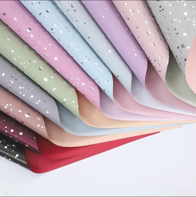 Harga yang bagus Surga Bintang Cerah Waterproof Wrapping Paper Lanjutan Dua Warna Dikentalkan Untuk Bunga Segar on line