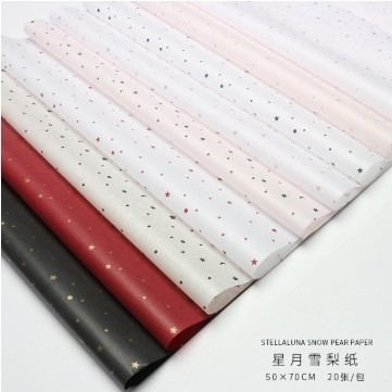 Harga yang bagus Multi Color Xueli Paper Grade Hot Metal Texture Packaging Material Lining untuk Toko Bunga Buket on line
