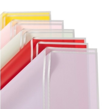 Harga yang bagus Waterproof Silver Edge Jelly Film OPP Flower Wrapping Paper untuk Buket Bunga on line