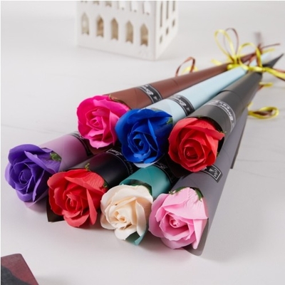 Harga yang bagus Single Soap Rose Flower Simulation Soap Flower Bouquet Hari Ibu Hadiah Hari Valentine Acara Hadiah Kecil Grosir on line