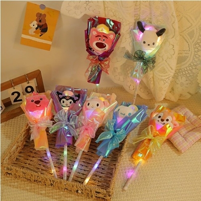 Harga yang bagus Karikatur Anak-anak Flash Fairy Wand Buket dengan Mainan Bercahaya Plush 10x32cm on line