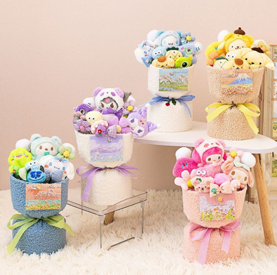 Harga yang bagus Ready-made Plush Doll Snack Lollipop Bouquet Berbagai pilihan warna on line