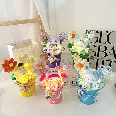 Harga yang bagus Buket Boneka Pot Bunga Tak Terkalahkan Berwarna Berwarna-warni yang Sempurna untuk Guru pada Hari Valentine dan Hari Guru Cina on line