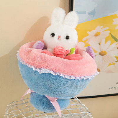 Harga yang bagus Buket Bunga Magic Bunny - Hadiah Mewah Valentine untuk Kelinci Mewah 20x30cm on line