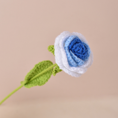 Harga yang bagus Bunga-bunga buatan mawar rajutan buatan tangan, Buket Bunga Crochet, DIY Yarn Knitting, Arrangement Bunga Hook Kerajinan on line