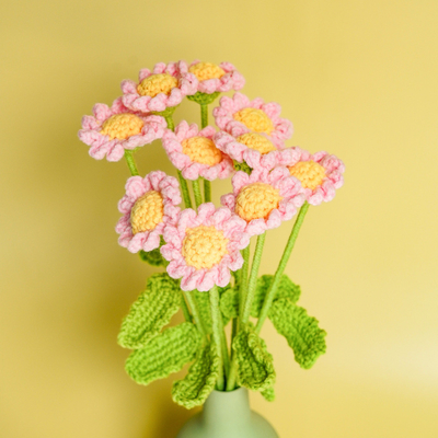 Harga yang bagus Pile dirajut dengan tangan Daisy Bunga Bouquet Berbagai pilihan warna on line