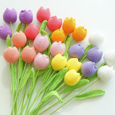 Harga yang bagus Tulip Pile yang Dipaku Bunga Abadi Hadiah Bunga Unik dan Berkelanjutan dalam Berbagai Warna on line