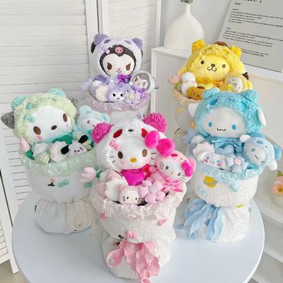 Harga yang bagus Buket bunga genggam kartun boneka mewah buket hadiah ulang tahun untuk pacar hadiah ulang tahun hari valentine cina on line