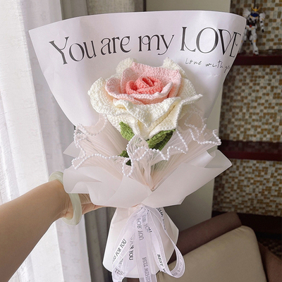 Harga yang bagus Flower Bouquet Materials DIY Craft Kit untuk Knitted Pile Roses on line