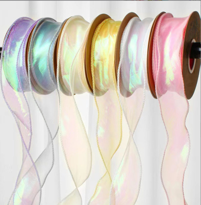 Harga yang bagus 4cm6cm warna-warni ikan ekor benang pita pabrik kantong bunga seni bud sutra tenun sabuk kue baking bag grosir tali pengikat on line