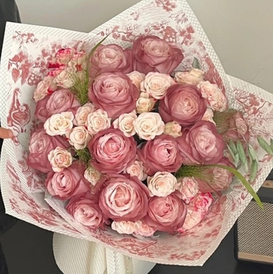 Harga yang bagus Flower Love Afternoon Black Tea Retro kertas bungkus, bunga seni kertas embossed, kertas bungkus bunga cetak, toko bunga kertas embossed buatan tangan on line