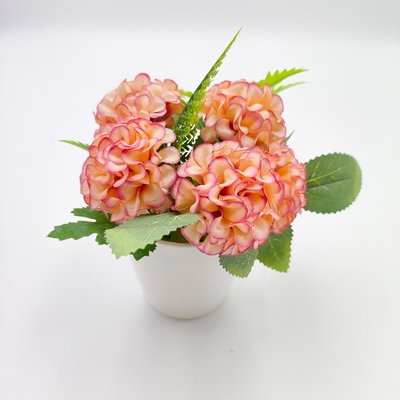 Harga yang bagus Bunga hias hortensia buatan untuk ruang tamu di rumah on line