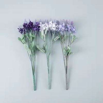 Harga yang bagus 2025 Bunga Lavender buatan Buket 10 Kepala Busung Lavender Sutra buatan Bunga untuk Pernikahan Dekorasi Rumah Luar Ruangan on line