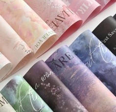 Harga yang bagus Kualitas tinggi internet selebriti lukisan minyak kertas seni kertas bunga kemasan kertas on line