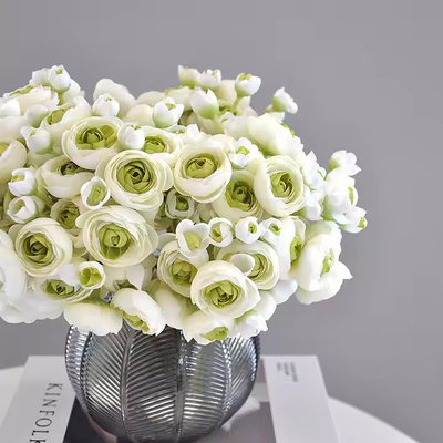 Harga yang bagus 6 Kepala Buket Peony Bunga buatan Bunga sutra peony palsu untuk dekorasi rumah pernikahan on line