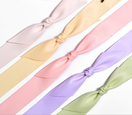 Harga yang bagus Sutra susu gaya Korea, pita matte penuh, pita satin, pita busur, aksesoris rambut gaya Korea, kemasan, pita bunga on line