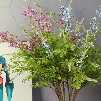 Harga yang bagus Artificial Salvia Grass Bunga liar kecil Silk Sage Dengan Bunga untuk Pengisi Bunga Pengantin Pernikahan Tanaman Dekorasi Dalam Ruang on line