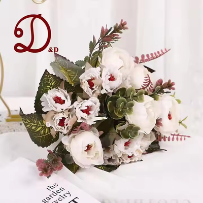Harga yang bagus Grosir Kualitas Tinggi Natural-seperti Peony Clove Bunga Bungkus Bunga buatan Pernikahan Simulasi Bunga Mawar Tanaman untuk Dekorasi on line