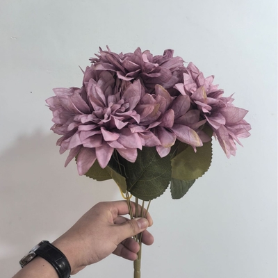 Harga yang bagus Bahan untuk memotret bunga sutra Dahlia, dekorasi meja ruang pernikahan on line