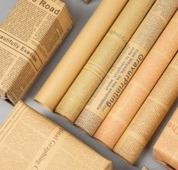 Harga yang bagus Vintage Inggris Koran Kraft Kertas Bunganya Kemasan Kertas on line