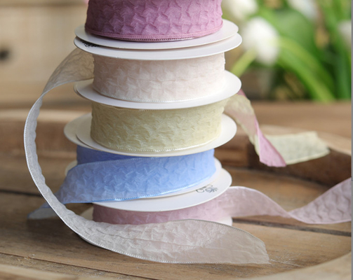 Harga yang bagus Weiyi Bubble Yarn 2.5cm Bunga Buket Kemasan Ribbon Bahan Kerajinan Tangan Kotak Hadiah Kemasan Bahan Bunga on line