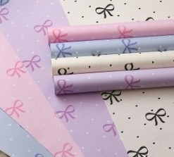 Harga yang bagus Polka Dot Bow Kraft Paper Buket Kertas Kemasan on line