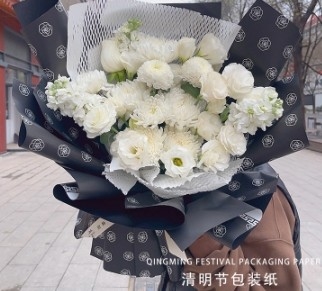 Harga yang bagus Waterproof Kembang Camellia Qingming Festival selamanya ingat bunga kertas kemasan on line
