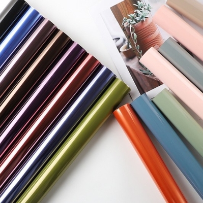Harga yang bagus Kertas kristal baru kertas bungkus bunga, warna segar film opp, kertas bungkus bunga tahan air, selophane transparan berwarna on line