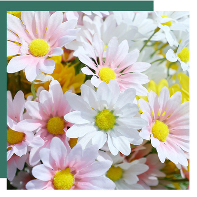 Harga yang bagus Simulasi chamomile, daisy kecil, bunga palsu, dekorasi ruang tamu, meja makan, dekorasi bunga palsu, susunan bunga, hiasan, alat foto on line