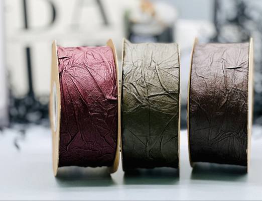Harga yang bagus Musim gugur dan musim dingin Maillard Ribbon Sutra Bunga Kado Kue DIY Handmade Baking Packaging Ribbon dalam cokelat/warna yang disesuaikan on line
