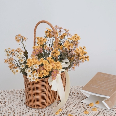 Harga yang bagus Simulasi bunga musim gugur tunggal kecil Daisy dekorasi rumah meja makan karangan bunga dekorasi barang shooting prop on line