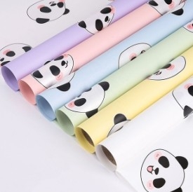 Harga yang bagus 56*56cm Xiongdundun Waterproof Floral Flower Packaging Paper untuk bungkus toko bunga on line