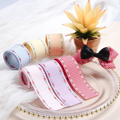 Harga yang bagus Pita Bordir Jacquard Renda Poliester untuk Aksesori Rambut Pita DIY Kerah Pakaian Manset Dekorasi Tepi Celana on line