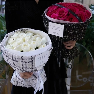 Harga yang bagus Kain bungkus bunga kecil gaya Xiang, bungkus hadiah bunga yang menakjubkan, kain mewah mewah, bahan bunga grosir on line