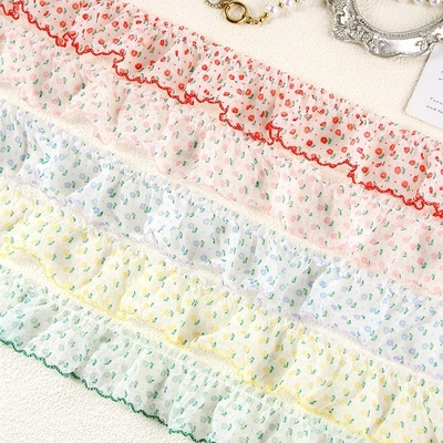 Harga yang bagus Polyester Woven Ribbon Hair Accessory Perfect Addition to DIY Crafts with Small Floral Plaid Skirt on line