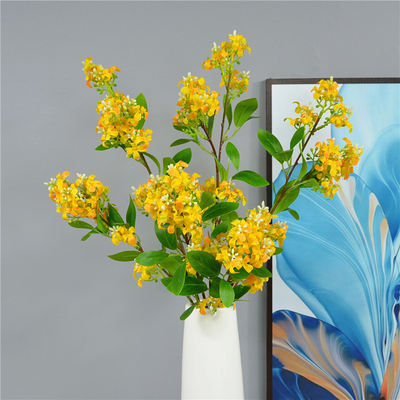 Harga yang bagus Ribuan Miles Aroma Cabang Tunggal Golden Osmanthus Simulasi Bunga Kualitas Tinggi Lilac Bunga Ruang Tamu Desktop Sutra Bunga Arrangement Dekorasi on line