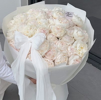 Harga yang bagus Kain satin salju mutiara Prancis buket bunga DIY dekorasi busur bahan bunga on line