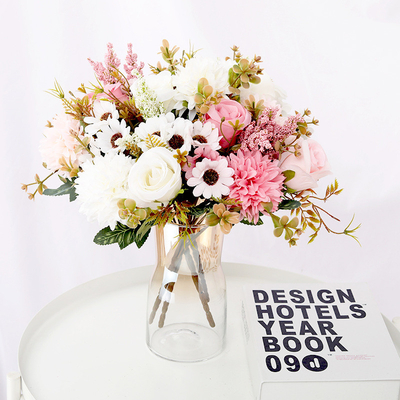 Harga yang bagus Mawar, daisy, bola bunga buatan, hortensia, karangan bunga buatan, bunga buatan pernikahan, susunan bunga rumah, bunga sutra dekoratif on line