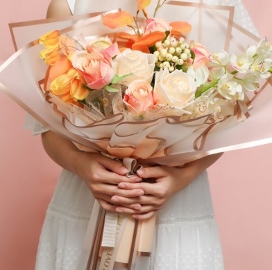 Harga yang bagus Waktu Pengiriman 30-45 Hari untuk Kertas Kemasan Bunga Floral Phnom Penh Ganda Space Milan 56*56cm on line