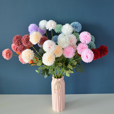 Harga yang bagus Customized Rose Merah Simulasi Pernikahan Bunga Bintang Langit Hydrangea Carnation Rose Lavender Dandelion Ornamen Bunga Sutra on line