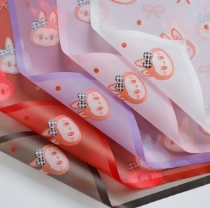 Harga yang bagus Labubu Magic Edge Mist Paper Love Bow Flower Packing Paper on line