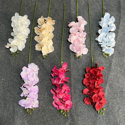Harga yang bagus Phalaenopsis buatan, bunga buatan, karangan bunga buatan tangan, bunga sutra pernikahan, bunga dekoratif buatan, dekorasi pernikahan grosir on line
