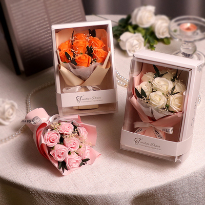 Harga yang bagus Bunga sabun hadiah Hari Valentine dan Hari Perempuan, buket mawar buatan selesai, adalah hadiah ulang tahun kreatif untuk pacar Anda on line